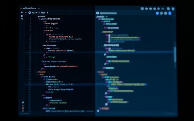 Code snippets at web browser interface sa isang screen